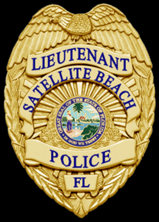 SATELLITE BEACH LIEUTENANT BADGE.